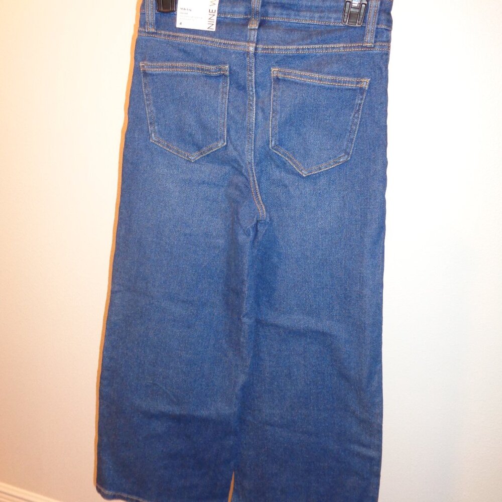 Nine West Wide Leg High Rise Jeans size 4 NWT Style WW93D049RS1 - Picture 6 of 12